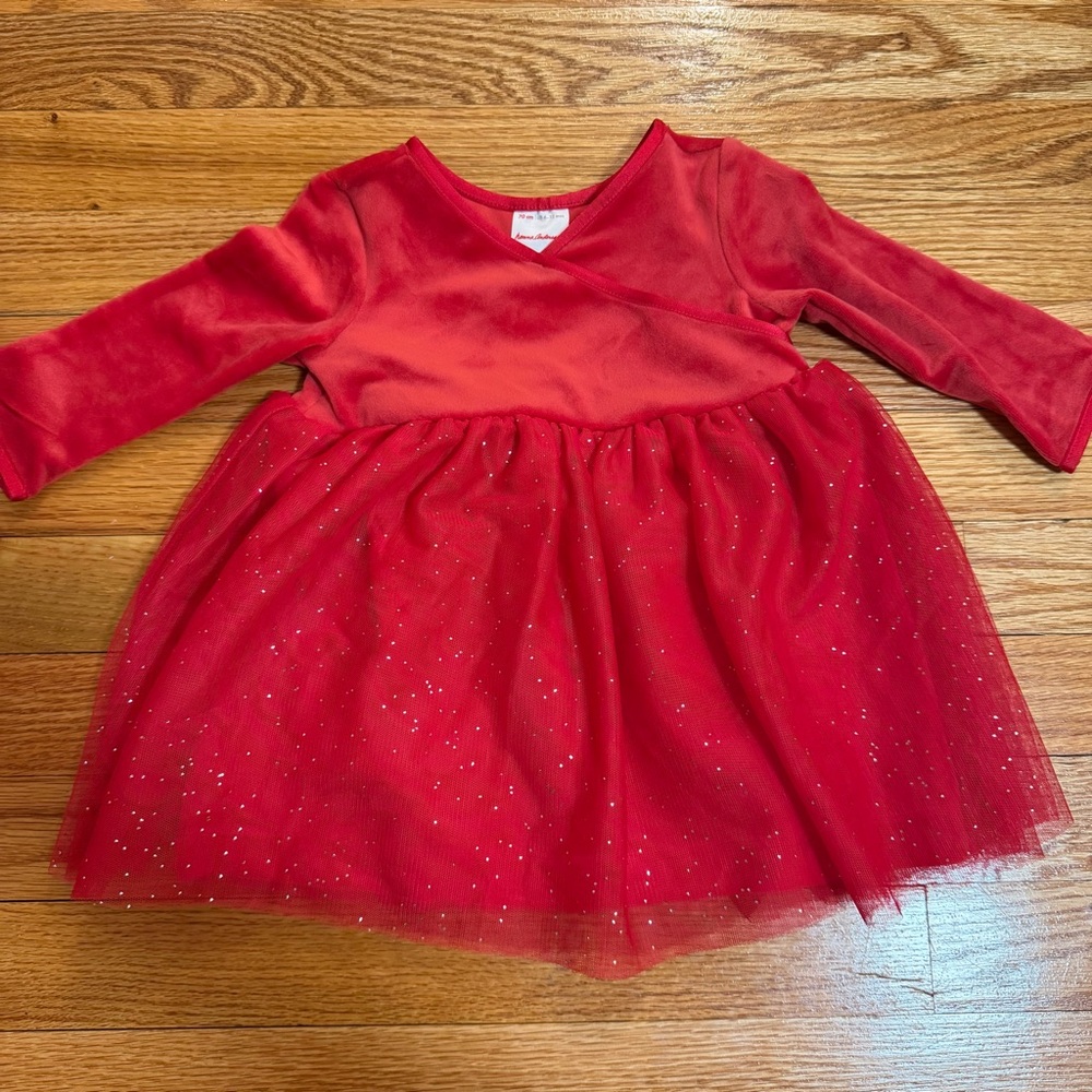 Hanna Andersson Red Baby Glitter Dress